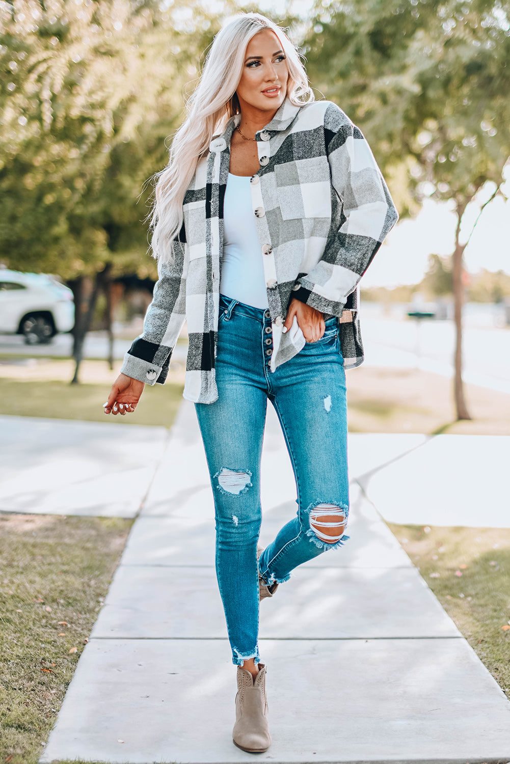Threaded Pear Leslie Block Long Sleeve Jacket