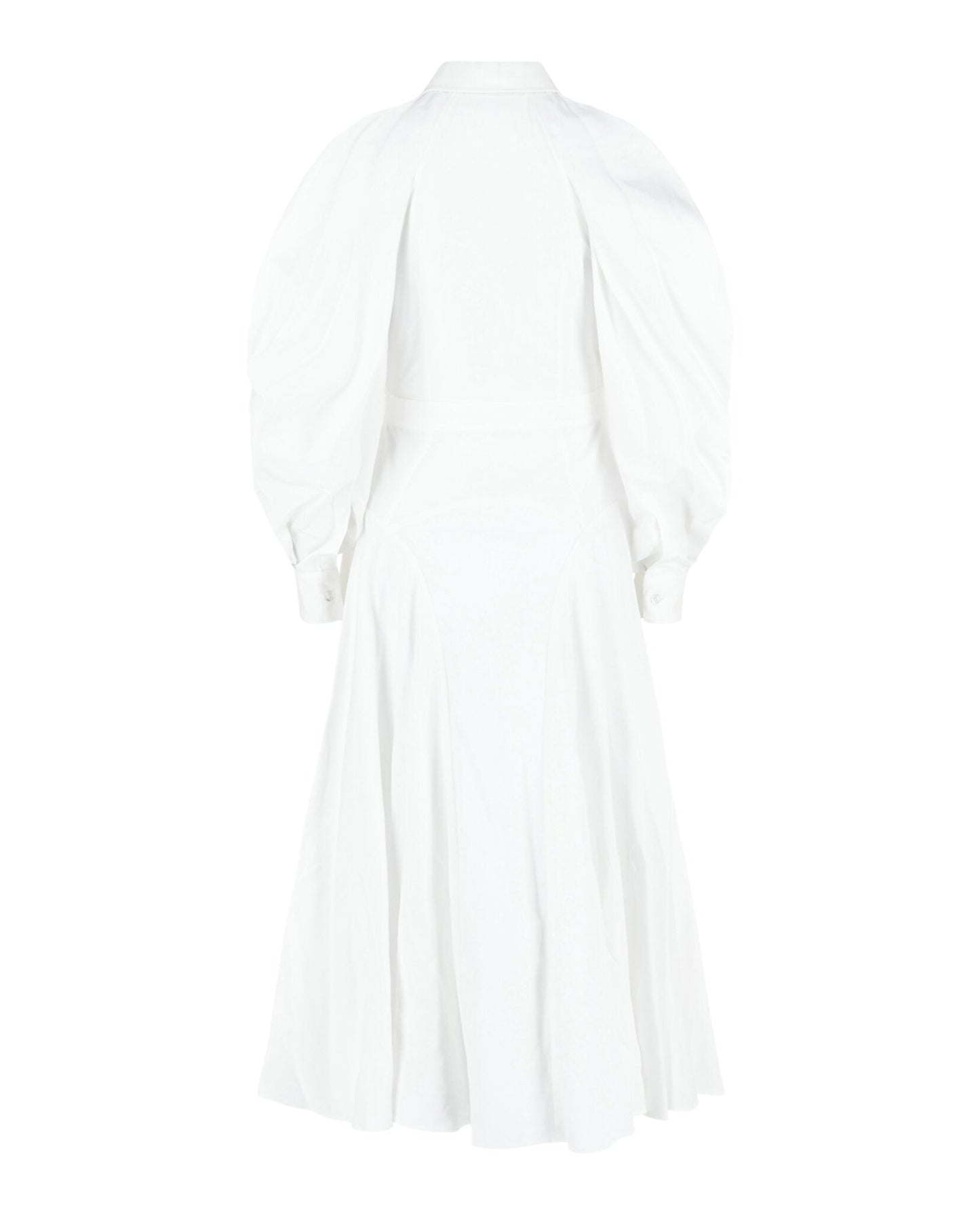 Alexander McQueen Cold-Shoulder Cotton Midi Dress