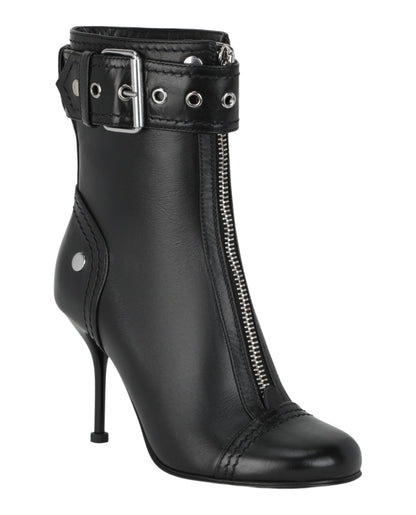 Alexander McQueen Buckle Detailed Ankle Boots