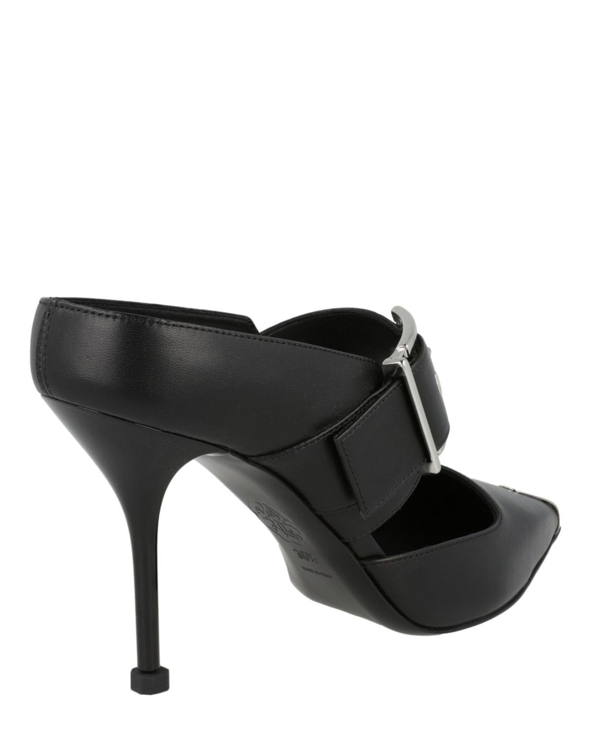 Alexander McQueen Buckle Leather Mules
