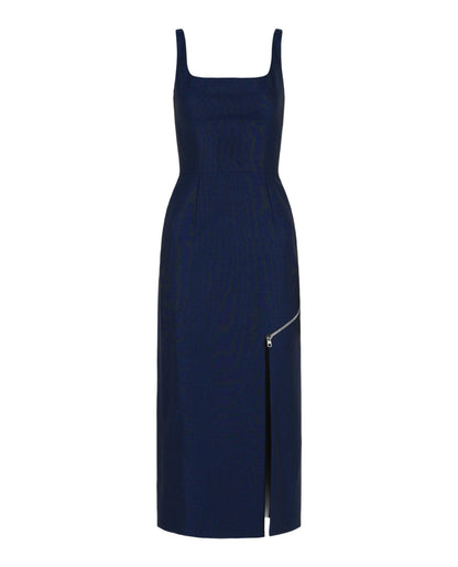 Alexander McQueen Zip Slash Midi Dress