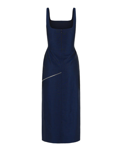 Alexander McQueen Zip Slash Midi Dress