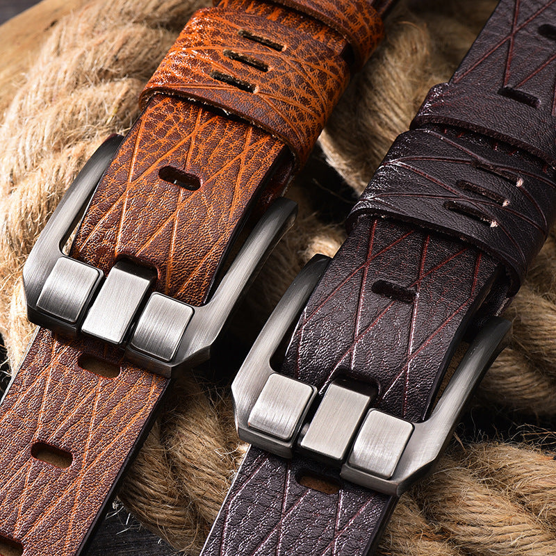 Versatile Leather Belt for Men | Genuine Premium Leather Waist Belt | Classic Formal & Casual Men’s Belt | Durable High-Sense Leather Accessory | 2026 Trendy Luxury Men’s Belt with Zinc Alloy Buckle