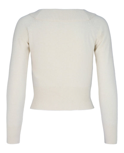 Alexander McQueen Off the Shoulder Cashmere Blend Sweater