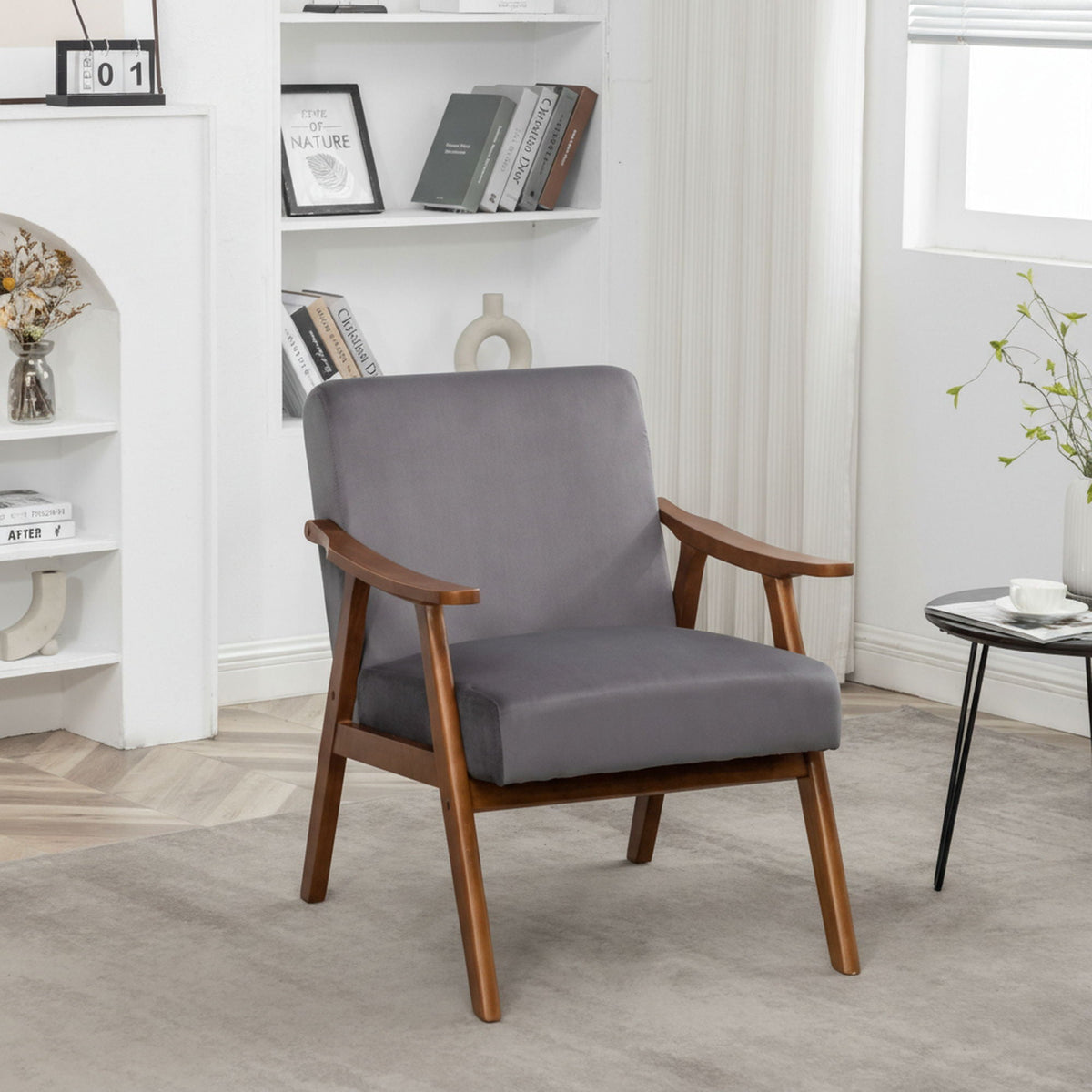 Accent Chair, Classic Mid Century Modern for Extra Seating