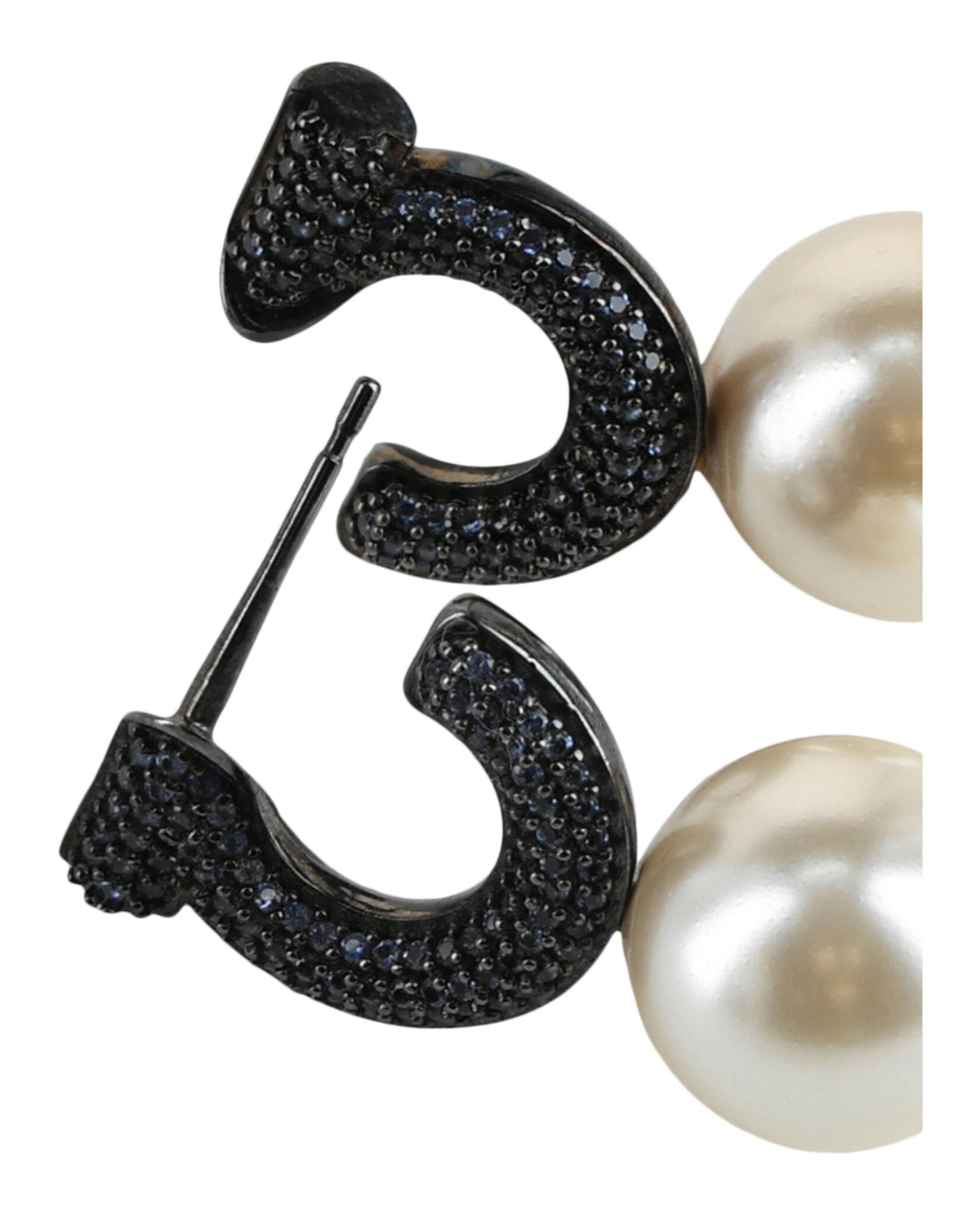 Ferragamo Gancini Faux Pearl Stud Earrings