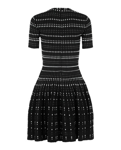 Alexander McQueen Stitch Dot Fit and Flare Dress