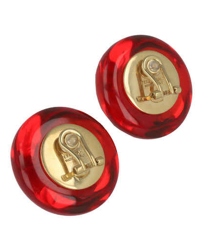 Ferragamo Large Sculptural Clip on Earrings