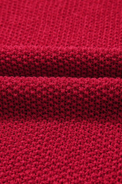 Threaded Pear Demi Block Knit Loose Sweater