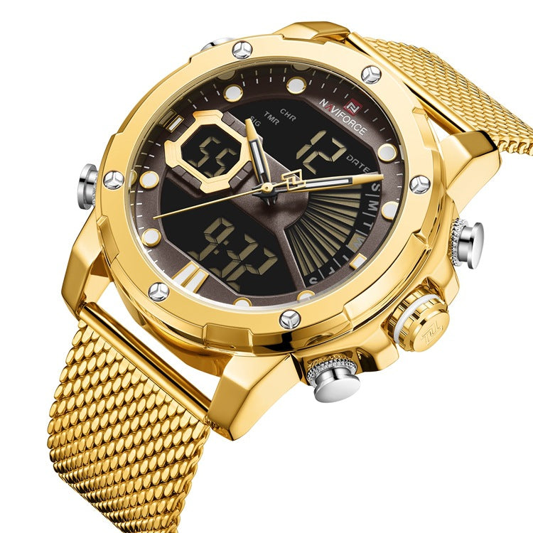 Men’s Luxury Sports Watch | High-Sense Multi-Functional Chronograph | Trendy Waterproof Military-Style Wristwatch | Rugged Tactical Men’s Sports Watch | 2026 High-Fashion Performance Digital-Analog Watch