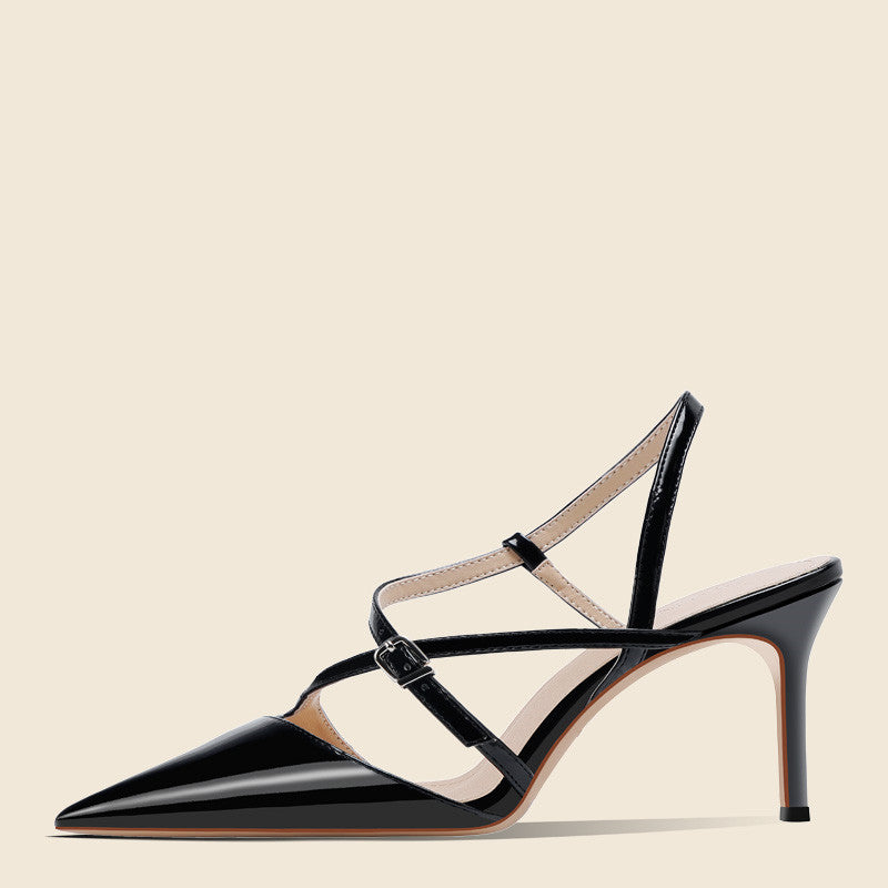 Women’s One-Word Toe High Heel Sandals | Minimalist Single Strap Evening Stilettos | Elegant Open-Toe Wedding & Party Heels | High-Sense Chic Formal Sandals | 2026 Trendy Essentials Footwear