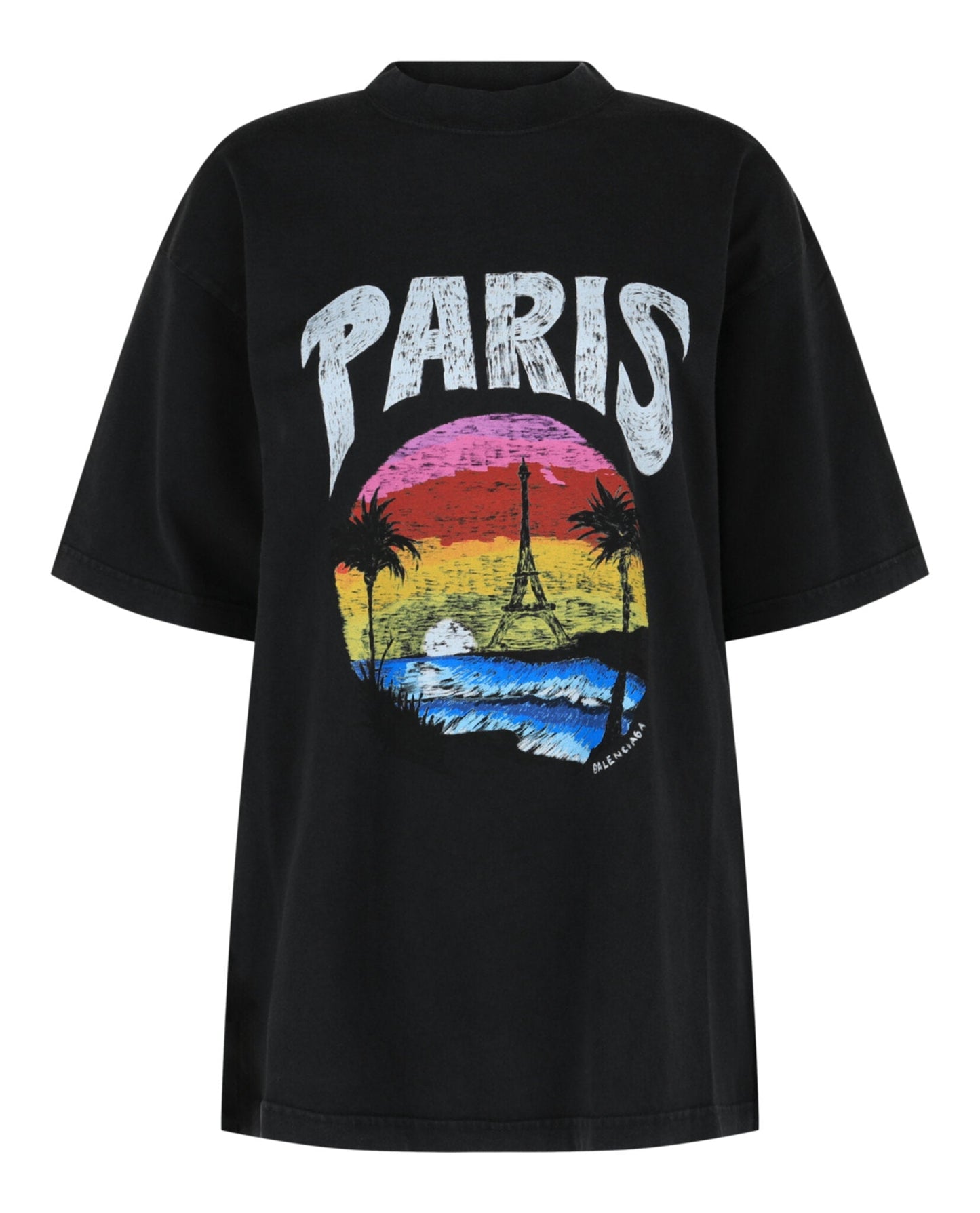 Balenciaga Medium Fit Paris Tropical T-Shirt