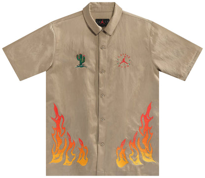 Air Jordan Men's X Travis Scott Cactus Jack Button Down Shirt