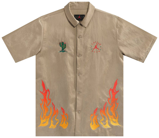 Air Jordan Men's X Travis Scott Cactus Jack Button Down Shirt