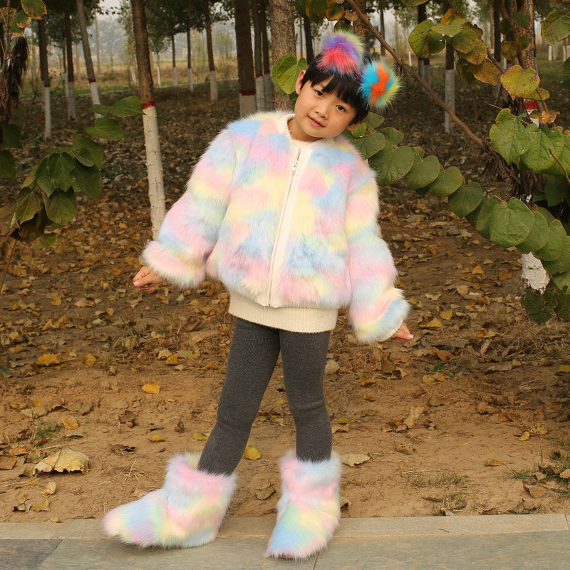 Kids' Faux Fur Coat