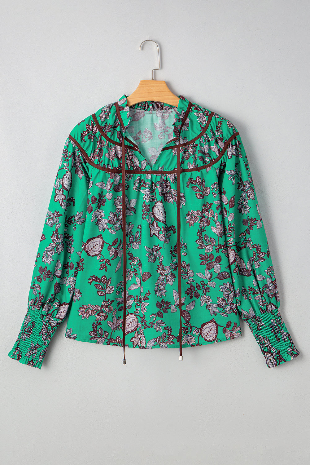 Threaded Pear Elouise Shirred Puff Sleeve Blouse