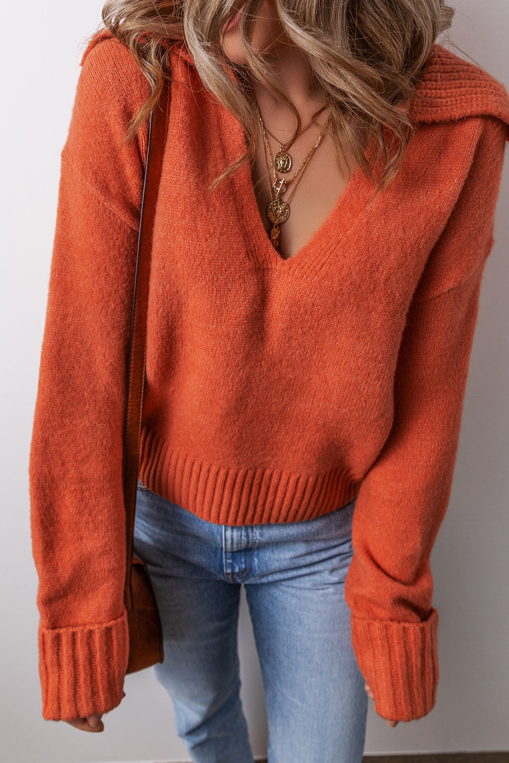 Threaded Pear Avery Edge Sexy Elegant Sweater