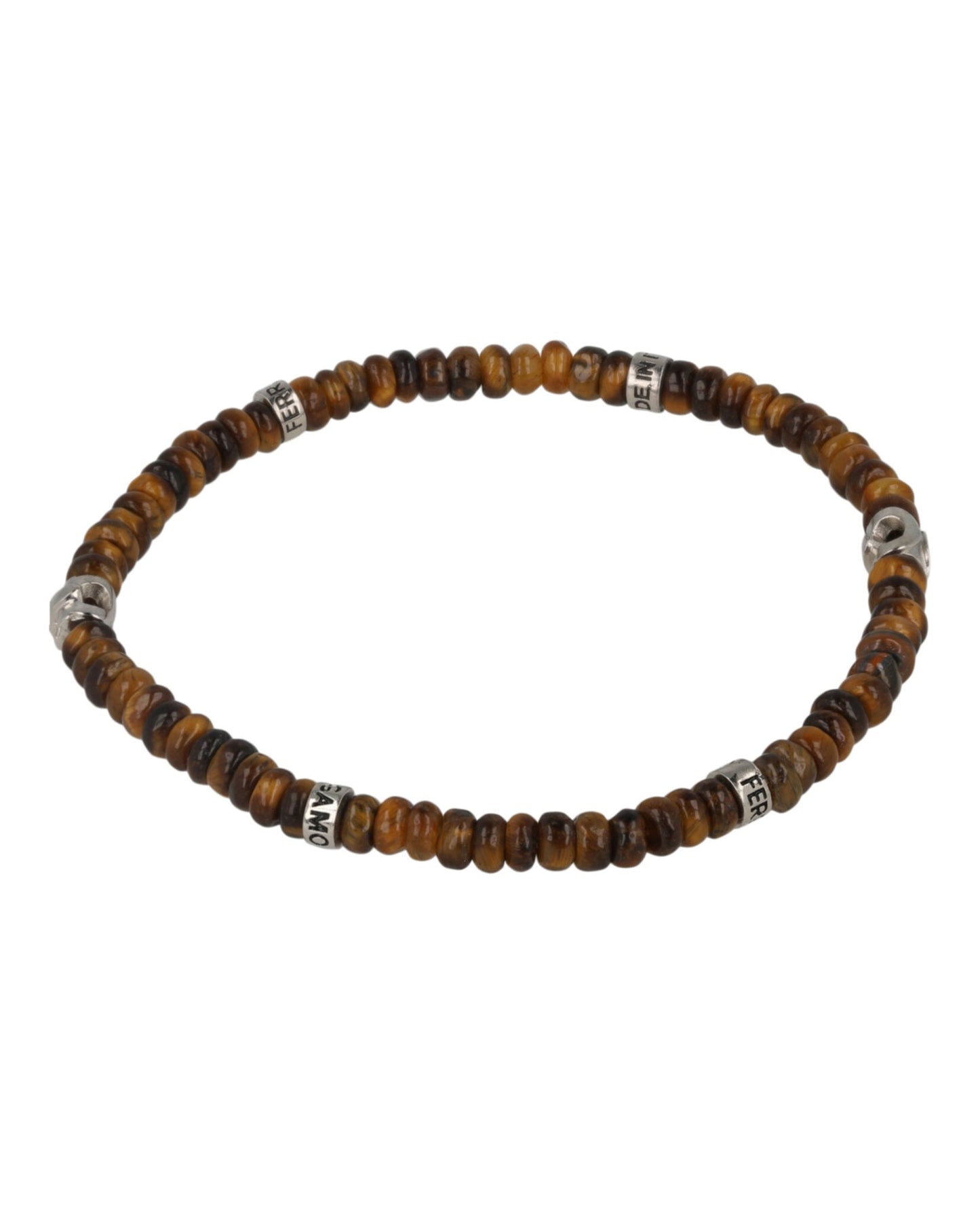 Ferragamo Medium Tiger Eye Beadstone Bracelet