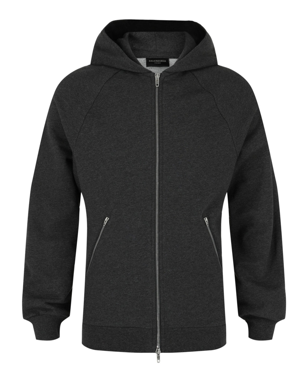 Balenciaga Embroidered Logo Zip-Up Hoodie
