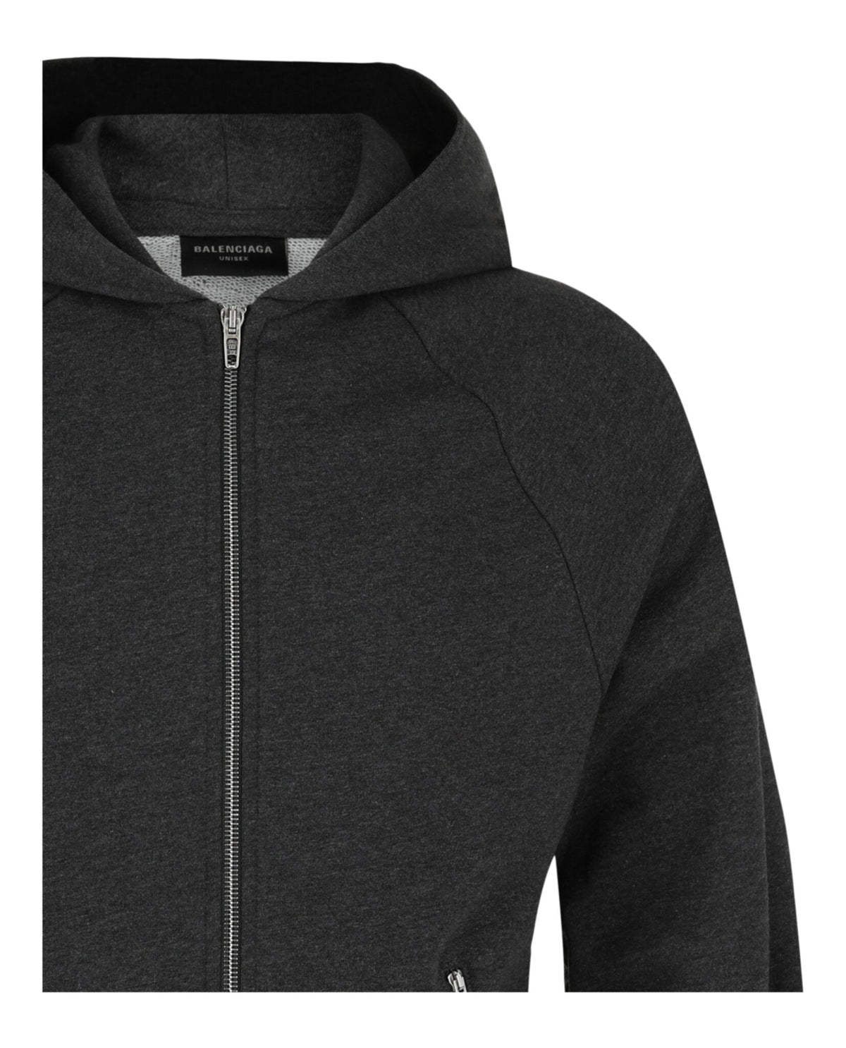 Balenciaga Embroidered Logo Zip-Up Hoodie
