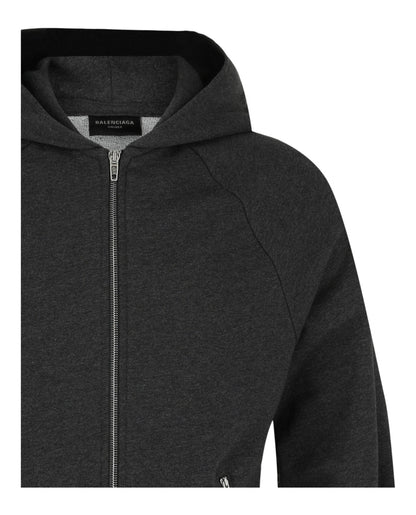 Balenciaga Embroidered Logo Zip-Up Hoodie