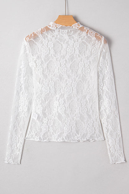 Threaded Pear Brittany Mock Slim Fit Long Sleeve Top
