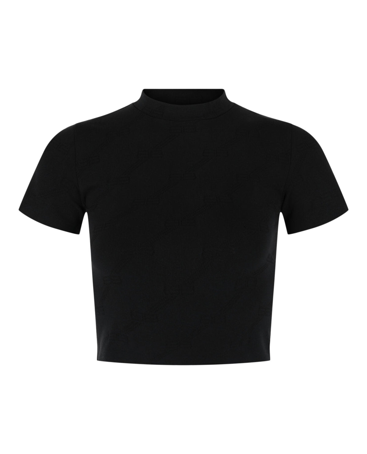 Balenciaga Mock-Neck Cropped Top