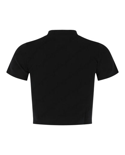 Balenciaga Mock-Neck Cropped Top