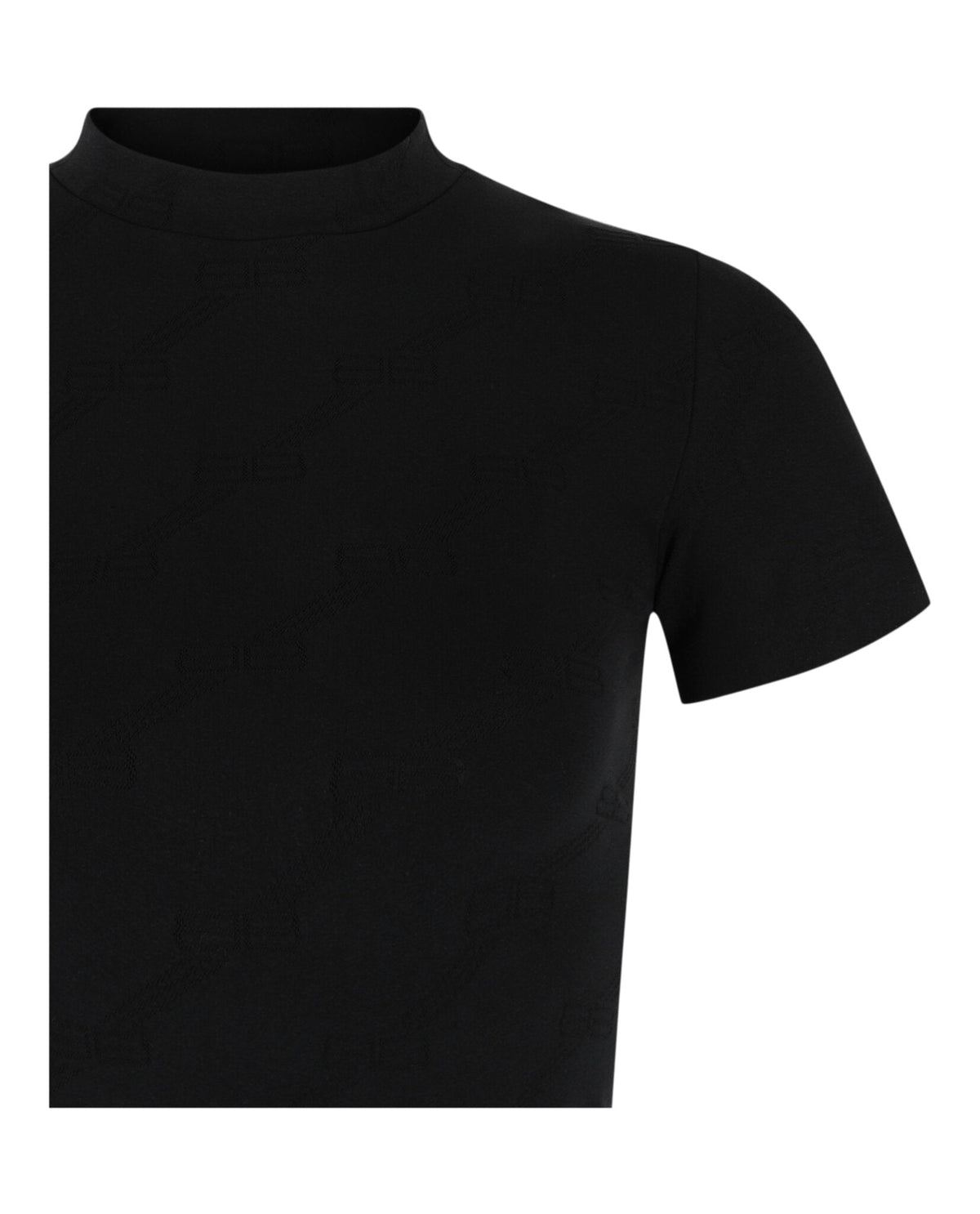 Balenciaga Mock-Neck Cropped Top