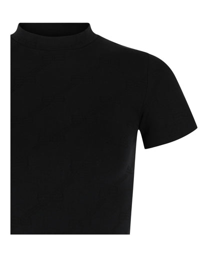 Balenciaga Mock-Neck Cropped Top
