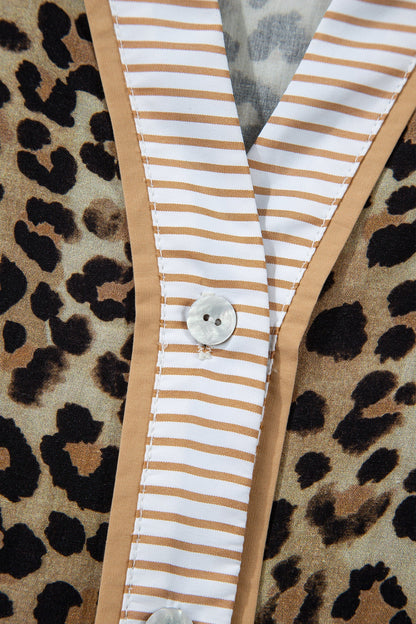 Threaded Pear Jordyn Contrast Striped Trim Shirt