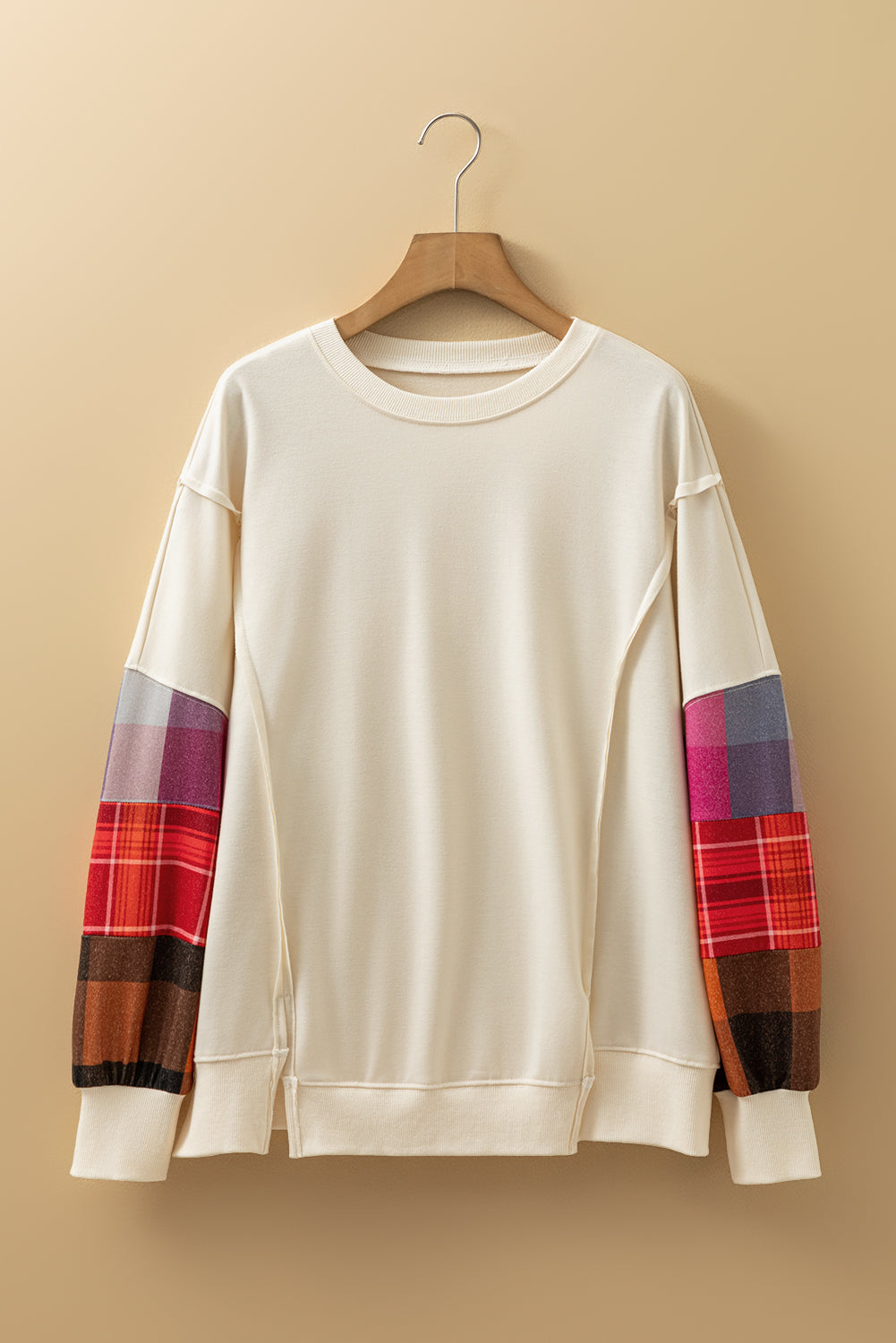 Threaded Pear Anika Seam Patchwork top Long Sleeve Top