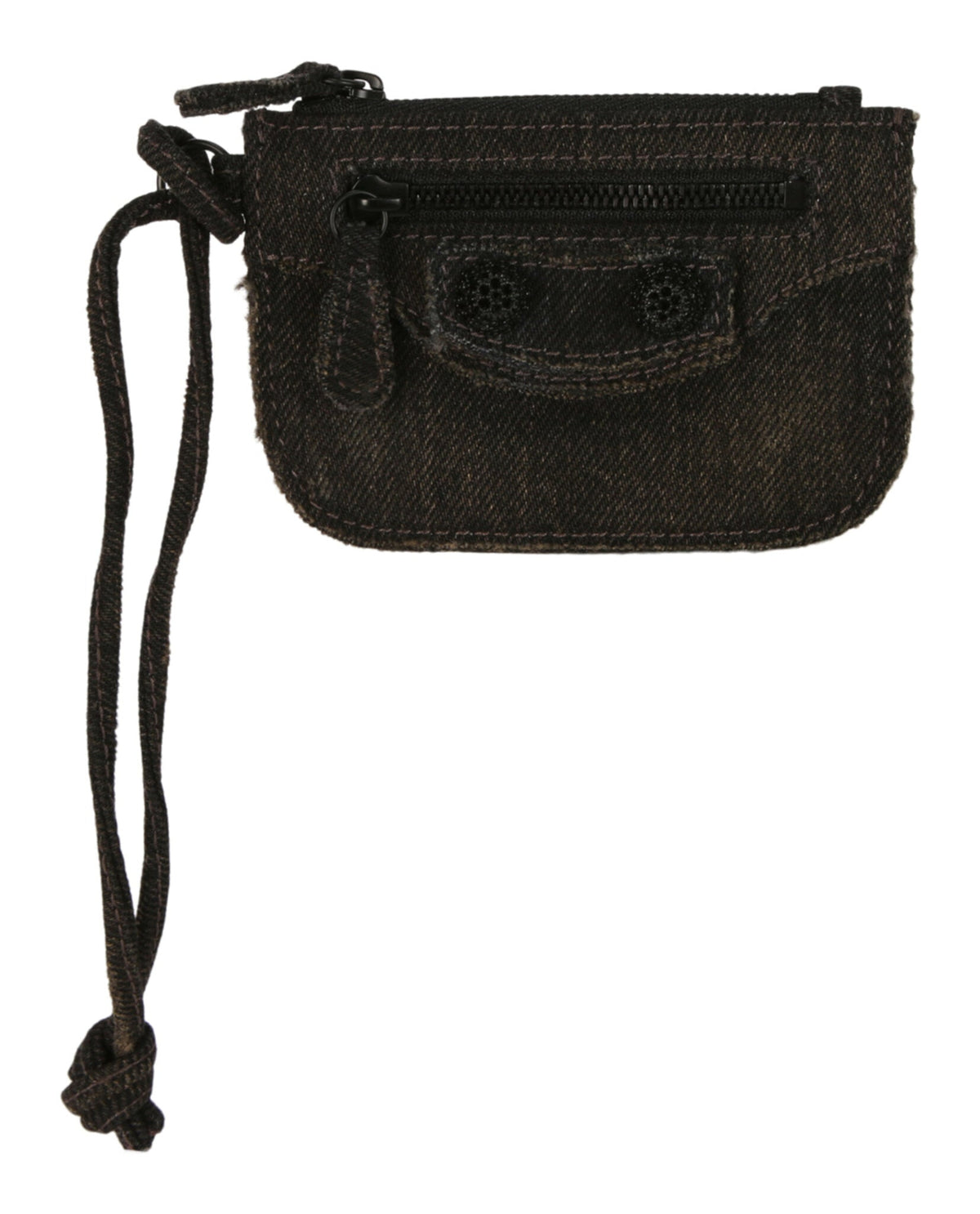 Balenciaga Le Cagole Washed Denim Coin Purse