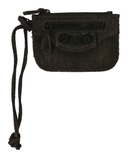 Balenciaga Le Cagole Washed Denim Coin Purse