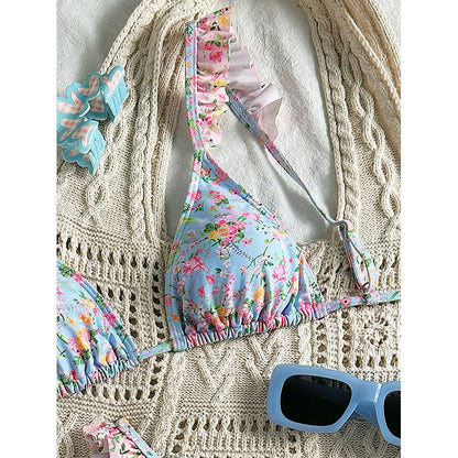 Strappy Bikini High Waist Slimming Resort Beach Hot Spring Swimwear Bikini