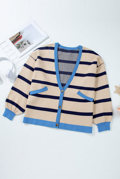 Threaded Pear Sutton Buttoned Loose Cardigan