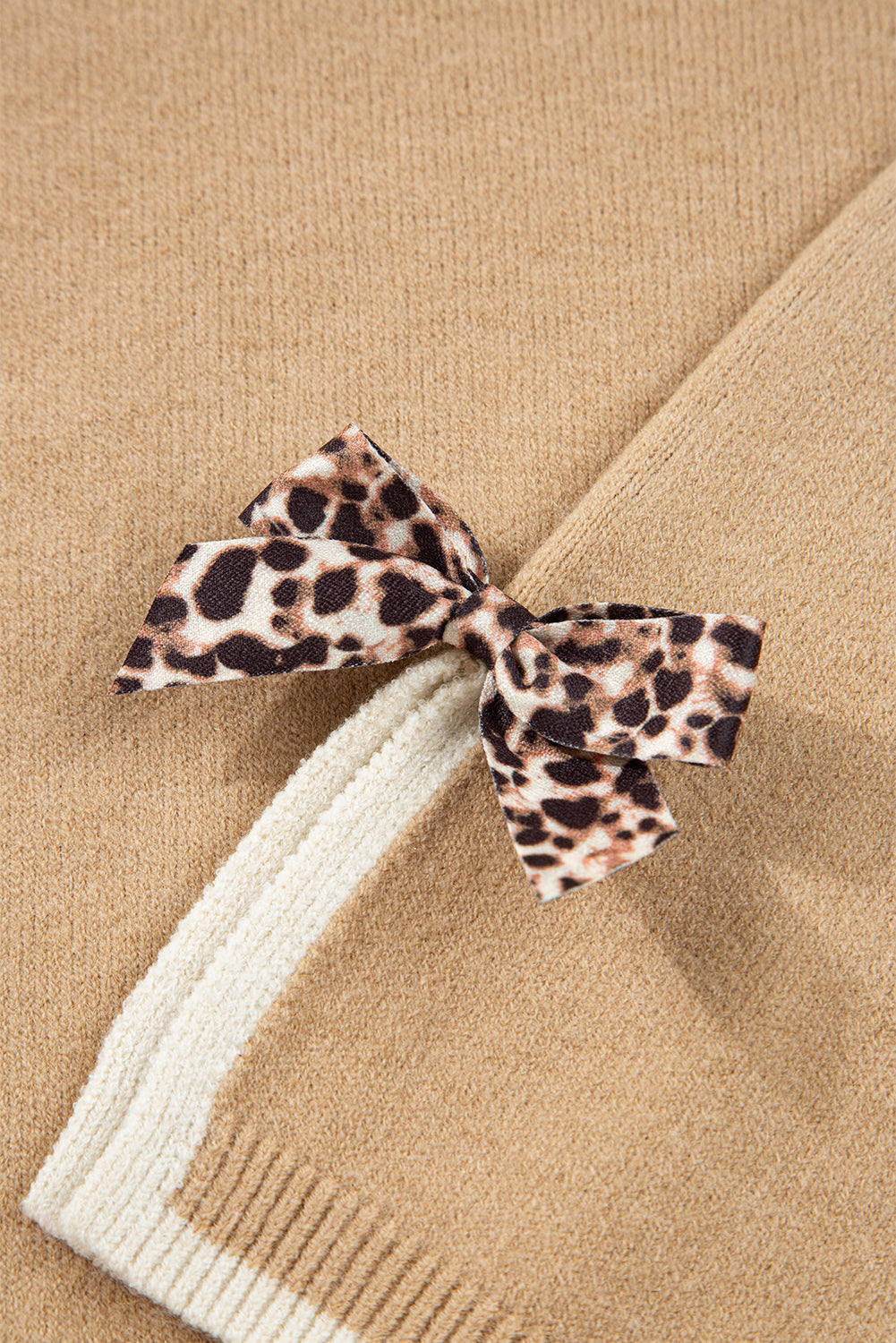 Threaded Pear Ava Cuff Contrast Trim Sweater