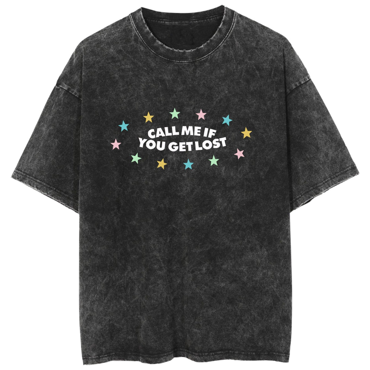 Rap Singer Washed Retro Short Sleeve Fan Commemorative T-Shirt