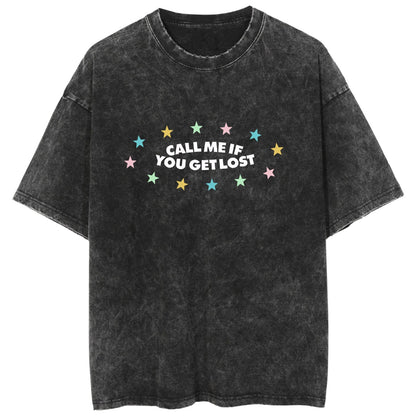 Rap Singer Washed Retro Short Sleeve Fan Commemorative T-Shirt