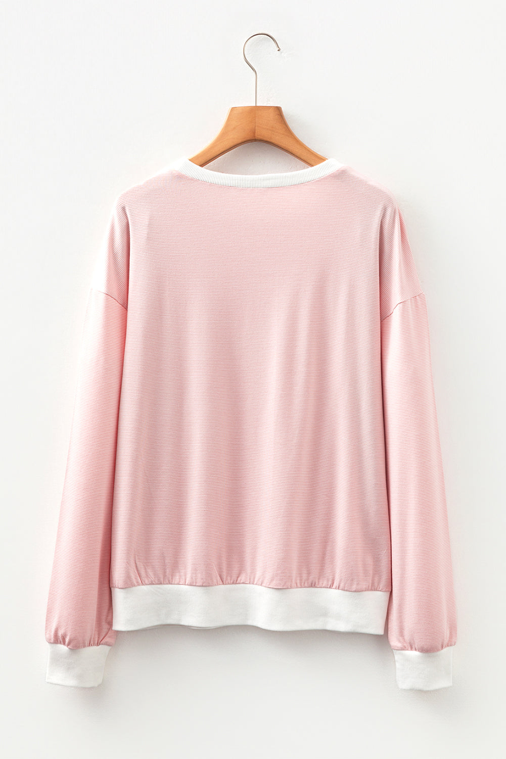 Threaded Pear Skyler Contrast Edge Patchwork Long Sleeve Top