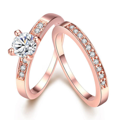 Luxury Rose Gold Ring with Diamonds | High-Sense Diamond Eternity Band | Trendy Minimalist Rose Gold Engagement Ring | Premium Sparkling Diamond Promise Ring | 2026 High-Fashion Radiant Women’s Jewelry
