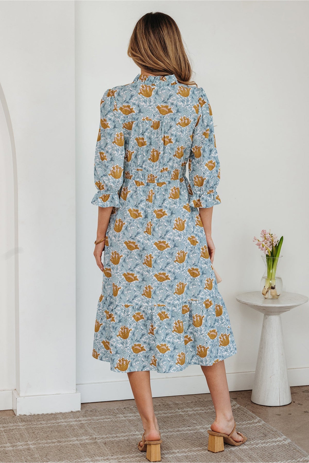 Threaded Pear Rosalee Bracelet Sleeve Long Dress