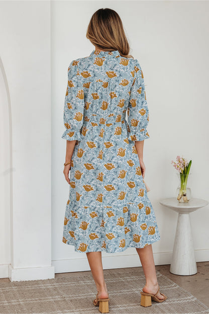 Threaded Pear Rosalee Bracelet Sleeve Long Dress