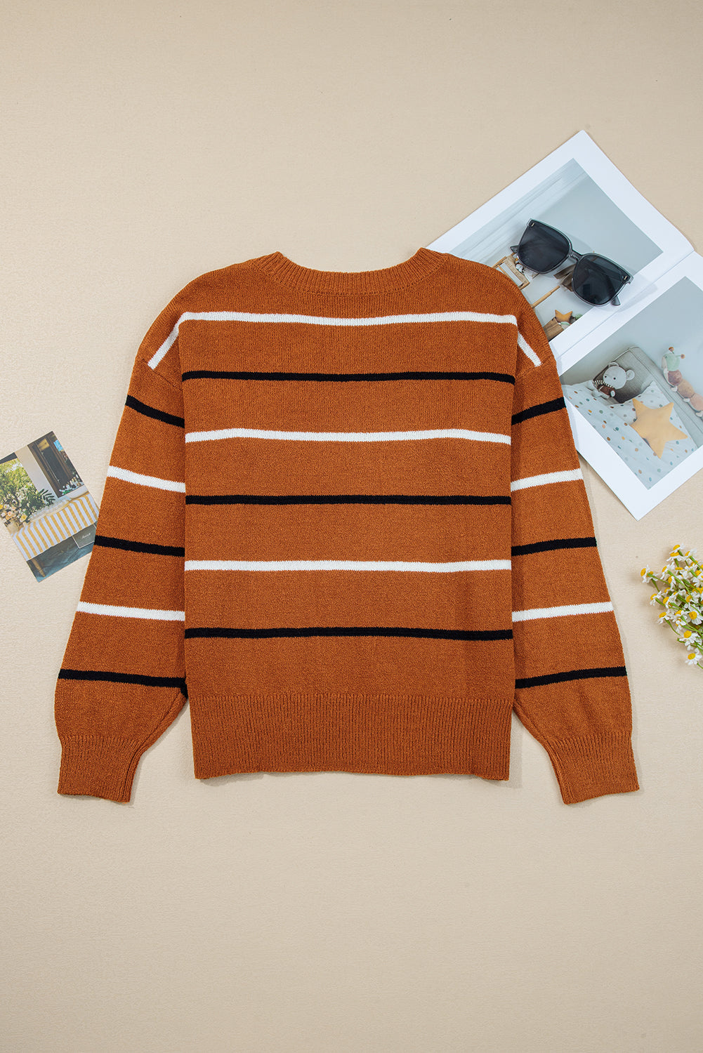 Threaded Pear Aylin Edge Drop Shoulder Sweater