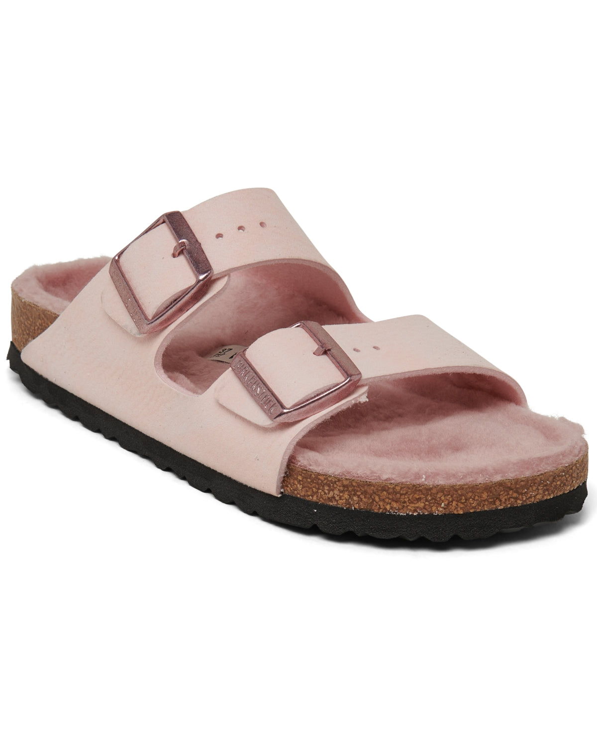 Birkenstock Arizona Microfiber Shearling Desert Dust Sandals Regular