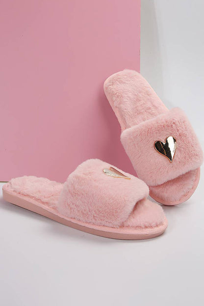 Threaded Pear Alaina Open toe Plush Slippers