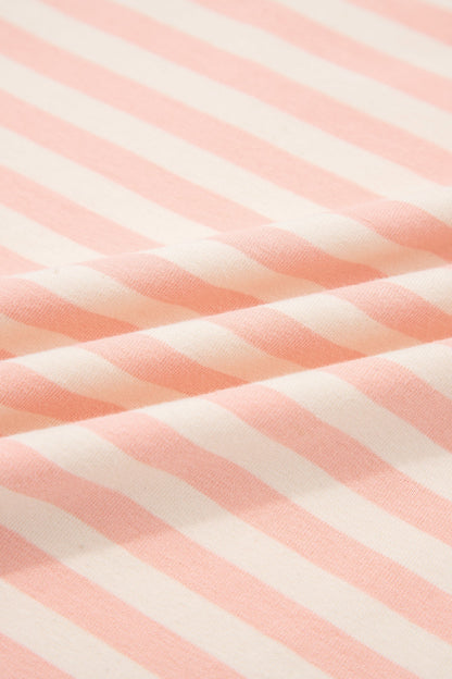 Adelina Stripe Contrast Loose Tee Set