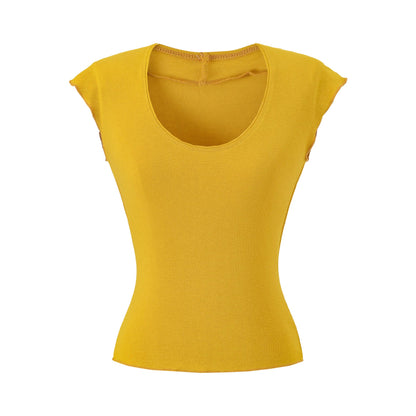 U-neck short sleeved T-shirt