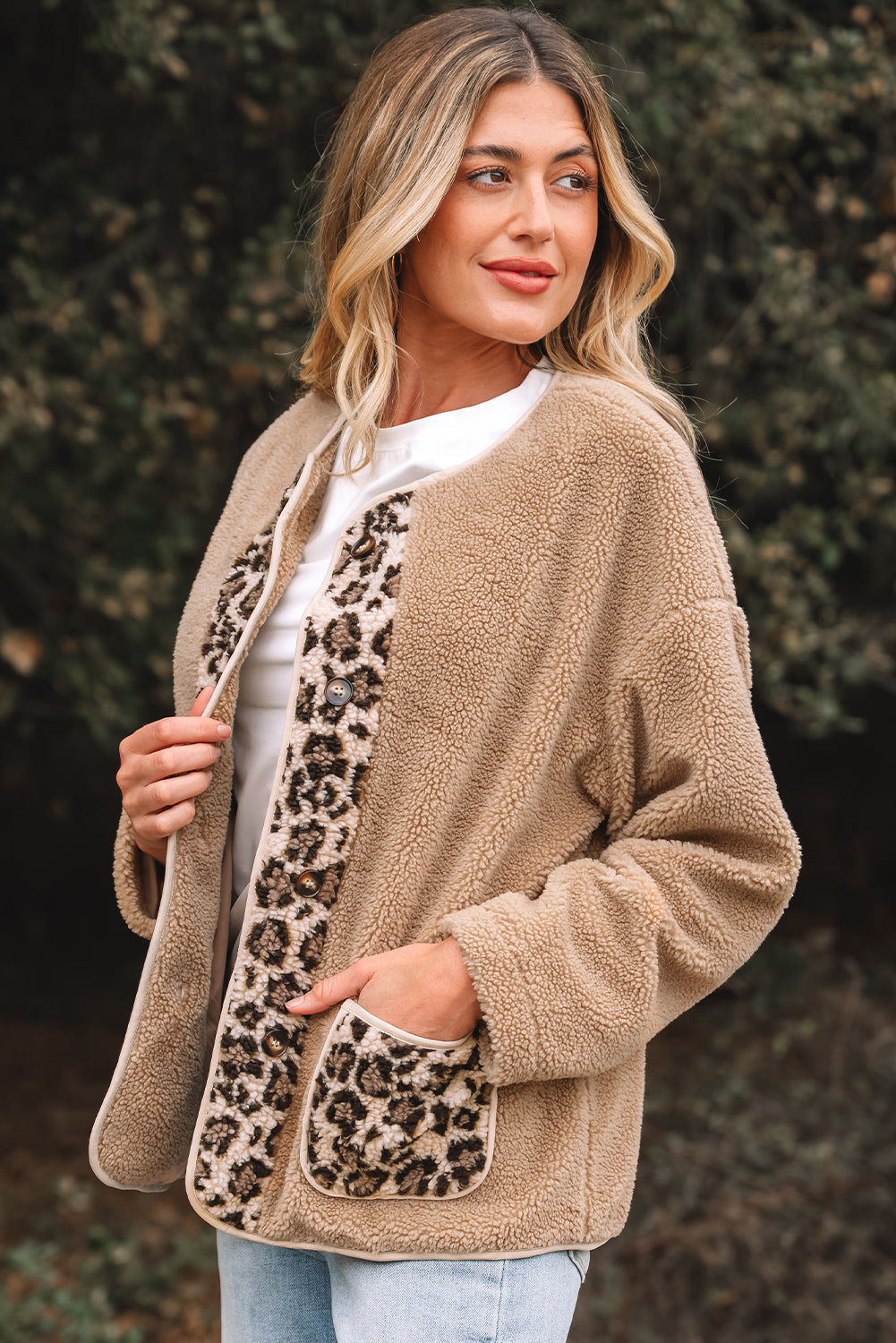 Threaded Pear Renaona Print accent Plush Jacket