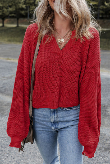Threaded Pear Evelyn Knit Drop Shoulder Sweater